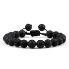 Beads Bracelet Adjustable 8mm Black Onyx Lava Tiger Eye Natural Stone Men Bracelets Healing Yoga Jewelry Gift for Women