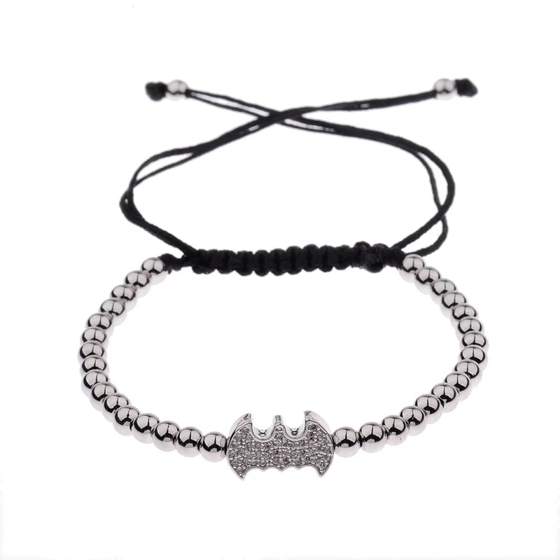 2020 Classic Luxury CZ Black Zircon Long Tubes&4MM Copper Beads Macrame Men Bracelets&Bangles For Women Jewelry Bileklik