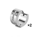 Western Hot Sale Creative Cross Rhinestone Stainless Steel Earrings For Men Women