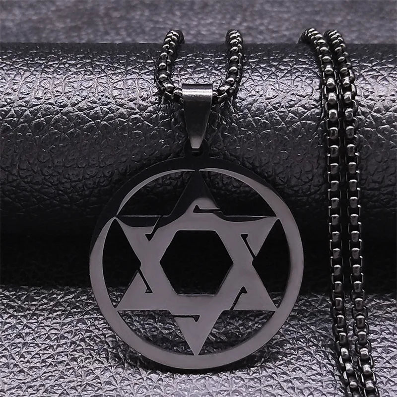 Pentagram Pendant Necklace — Gold Stainless Steel