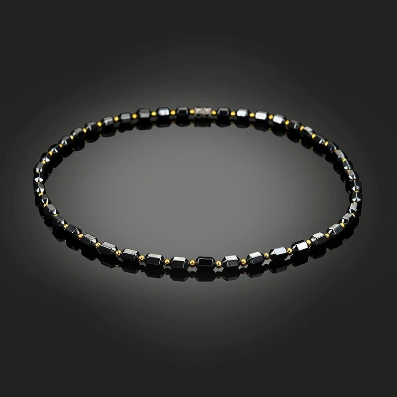 Black Hematite Magnetic Bead Necklace