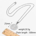 Saint Benedict Medal Cross Necklace — Two-Tone Stainless Steel
