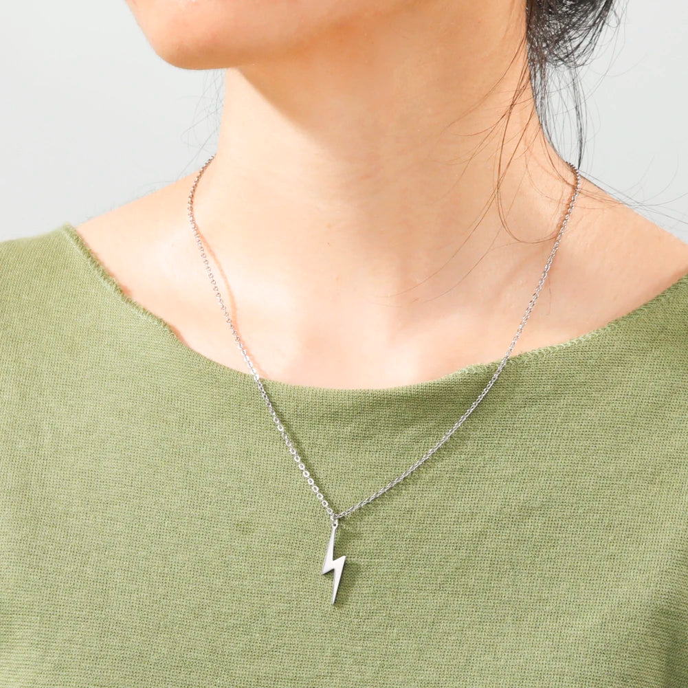 My Shape Lightning Necklaces For Women Tooth Mountain Heart Stainless Steel Necklace Choker Fashion Jewelry Gifts For friend