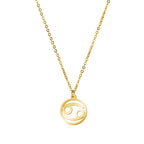 Cazador Zodiac Pendant Necklace for Women 12 Constellation Aries Pisces Gemini Chocher Stainless Steel Jewelry Gold Color Gifts