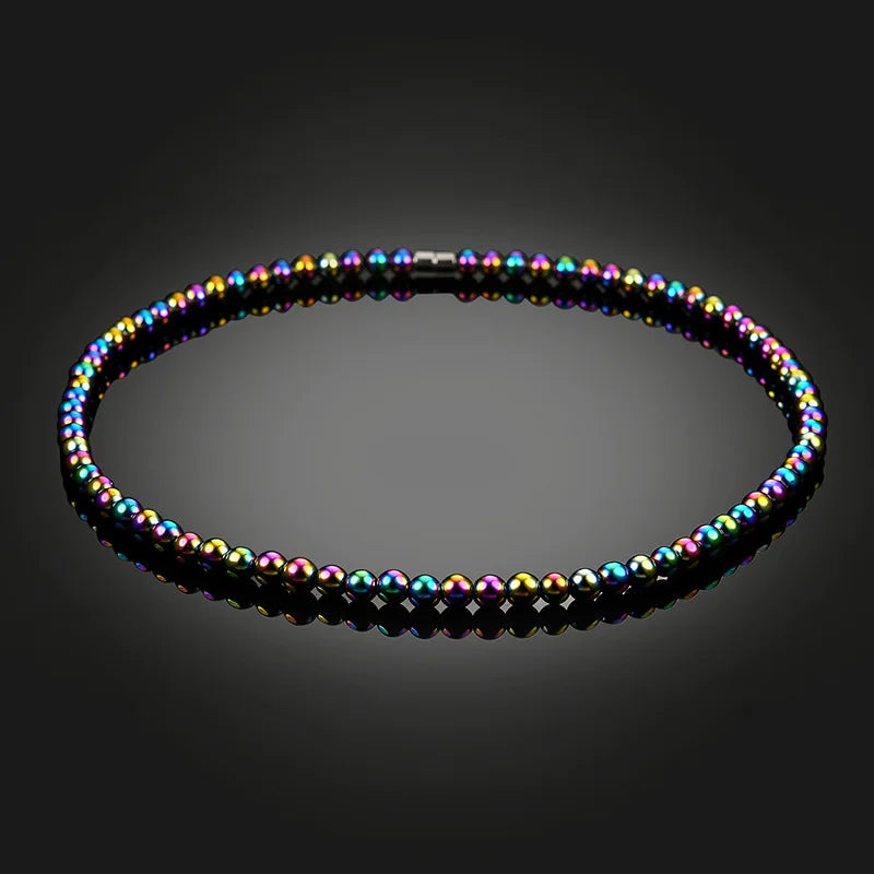 Black Hematite Magnetic Bead Necklace