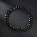 Sifisrri Punk Men 3/5/7mm Stainless Steel Curb Cuban Link Chain Bracelets Gold Color Solid Chains Unisex Wrist Jewelry Gift
