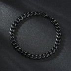 Sifisrri Punk Men 3/5/7mm Stainless Steel Curb Cuban Link Chain Bracelets Gold Color Solid Chains Unisex Wrist Jewelry Gift