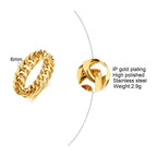 Cuban Ring, Curb Chain Ring, Stainless Steel Miami Link Rings,Streetwear Fashion Hip Pop Cool Ring, Everyday Jewelry 3 to 7 MM