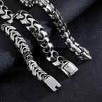 Punk Rock Viking Cuban Curb Bracelet Wrist Men Retro Hiphop Stainless Steel Charm Chain Male Dragon Bracelets Bangle