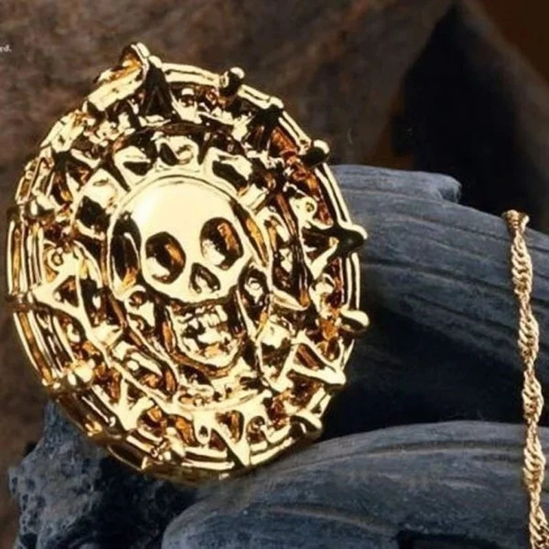 Pirate Skull Pendant Necklace — Metal