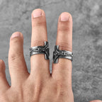 Jesus Cross Ring Good Friday Amulet for Men — Stainless Steel