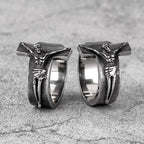 Jesus Cross Ring Good Friday Amulet for Men — Stainless Steel