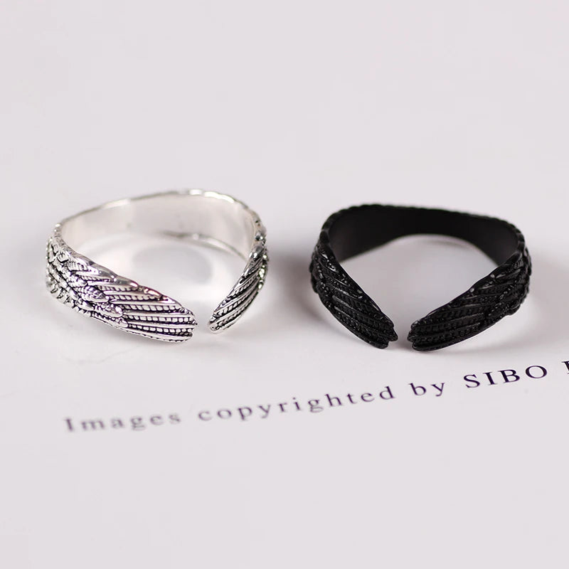 NEW Charm Women Wings Rings Metal Silver Color Romantic Girl Gift Pterodactyl Ring for Party Ladies Fashion Men Jewelry