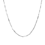 Rhombus Chain Necklace 2mm & 3mm — Stainless Steel, 50cm & 60cm