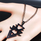 Gothic Moon Witchcraft Necklace — Black SS