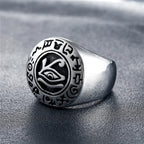 Ancient Egyptian Eye of Horus Signet Ring — Stainless Steel