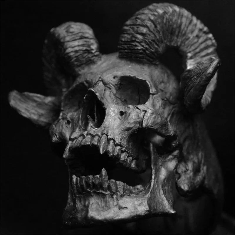 Gothic Steampunk Devil Skull Ring — Stainless Steel