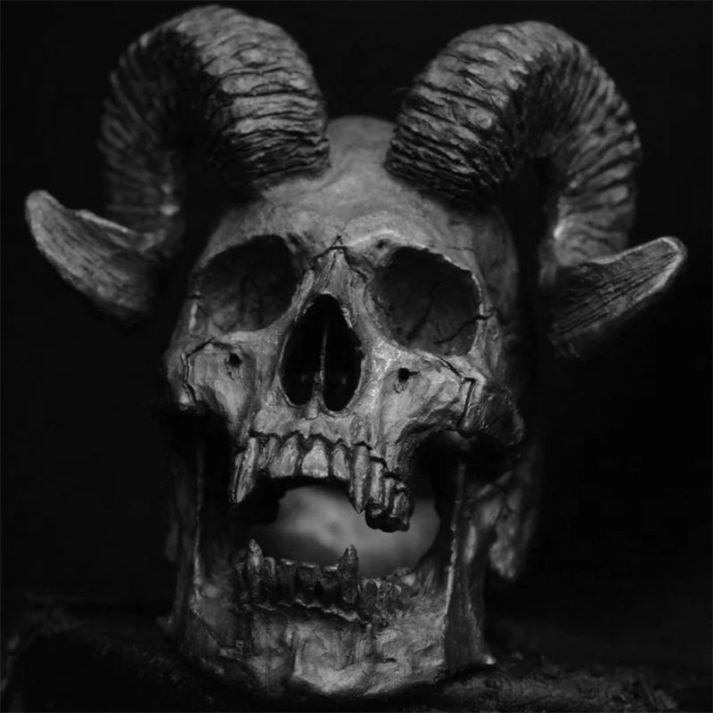 Gothic Steampunk Devil Skull Ring — Stainless Steel
