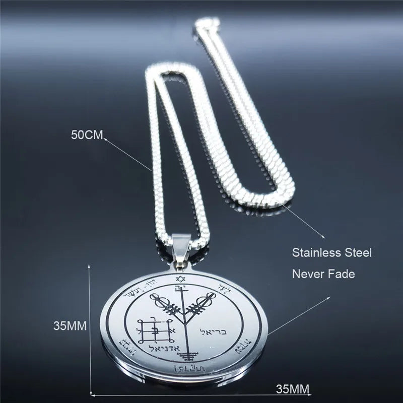 Star Solomon Pendant Necklace — Stainless Steel