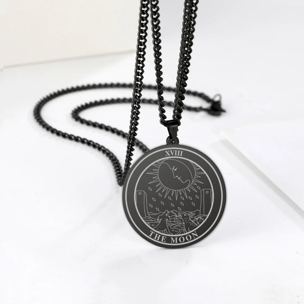 Tarot Card Pendant Necklace — Stainless Steel