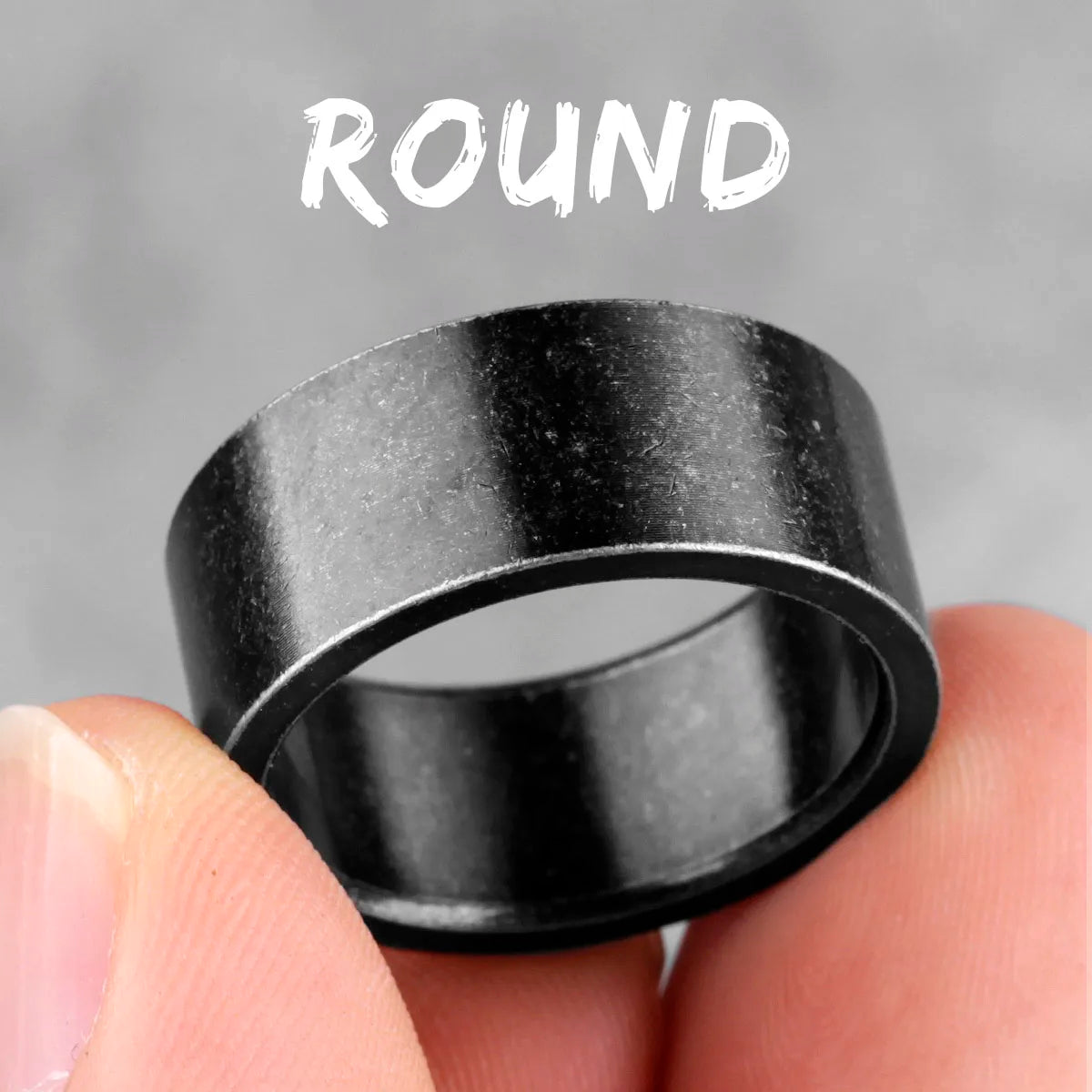 Simple Punk Retro Black Stainless Steel Mens Rings for Women Couple Lover Boy Girlfriend Biker Jewelry Creativity Gift