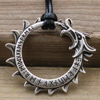 Slavic Norway Valknut with the Elder Futhark Runes Pagan Amulet Pendant Men Necklace Scandinavian Viking Jewelry