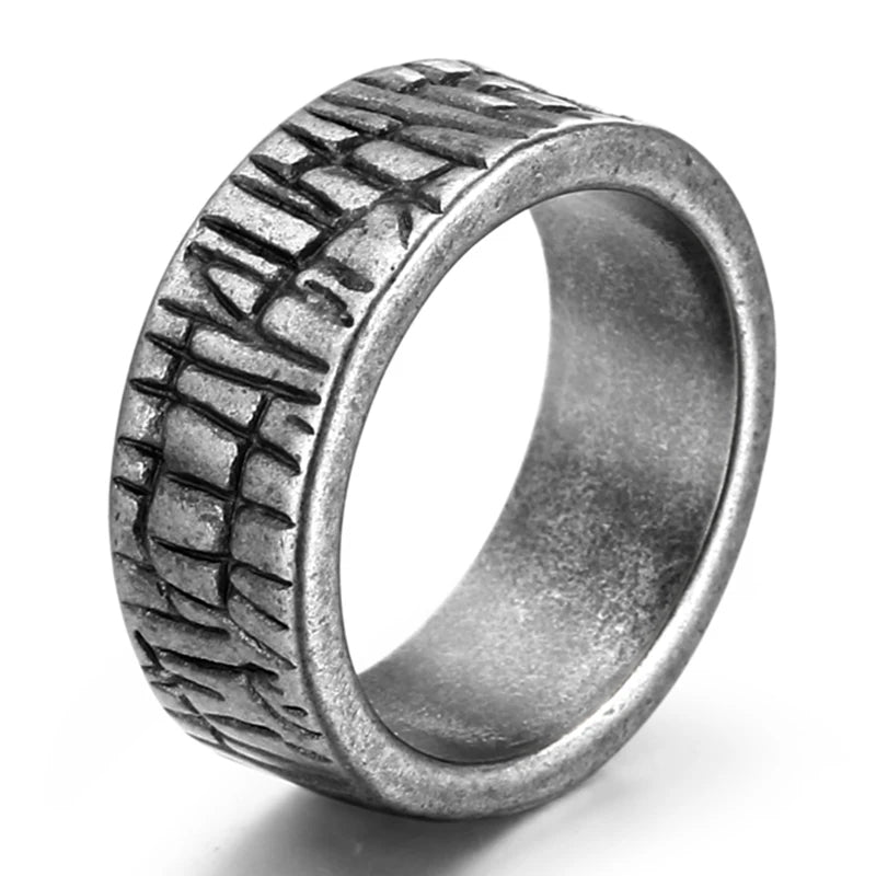 Vintage Wedding Rings For Man Women 316l Stainless Steel Male Ring Finger Jewelry Charm Party Birthday Gift Waterproof