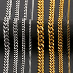 8mm 6mm Classic Cuban Chain Stainless Steel Necklace For Men's Women Chains Around The Neck Gold Silver Color Necklace Gift