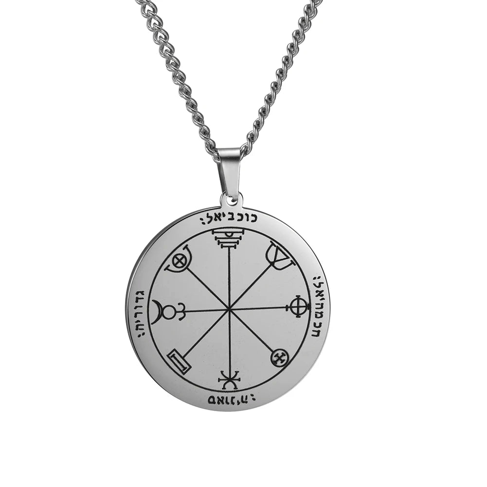 Key of Solomon Pentacle Pendant — Stainless Steel
