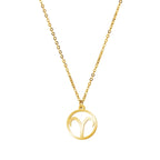 Cazador Zodiac Pendant Necklace for Women 12 Constellation Aries Pisces Gemini Chocher Stainless Steel Jewelry Gold Color Gifts