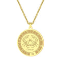 Kinitial Stainless Steel Cancer Zodiac Necklace Pendant for Women Girls Twelve Constellation Chocker Necklaces Jewelry Gift