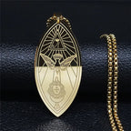 Occult Gold Chain Pendant Necklace