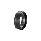 Men's Black Tungsten Ring 6mm Width