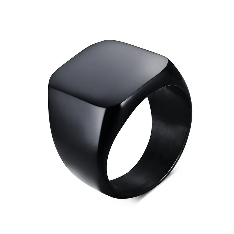 Vnox 18mm Signet Ring For Men Women, The Zodiac 12 Horoscope Constellation Sign Finger Band, Stainless Steel Aries Punk