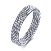 Mesh Band Ring — Stainless Steel