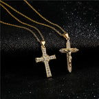 Cross Pendant Necklace — Gold-Tone