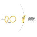 Minimal Huggie Hoop Earrings — Stainless Steel