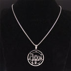 Demon Seal Silver Chain Necklace — Stainless Steel