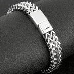 Gold Color Stainless Steel Bracelet for Men 11MM Link Chain Men's On Hand Bands Bracelets Male Jewellery Iron Mannen