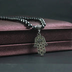 Life Tree Namaste Pendant Necklace — Zinc Alloy