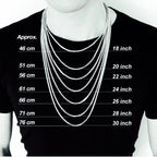 HNSP 316L Stainless Steel Curb Cuban Flat Link Chain Waterproof Necklace For Men Jewelry Minimalist Punk Style Accessories