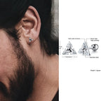 Iced Out Triangle Zircon Stud Earrings — SS