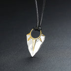 Arrowhead Rope Chain Pendant Necklace — Stainless Steel