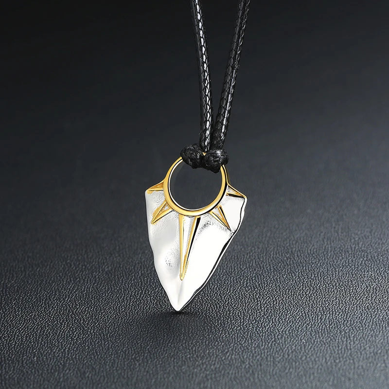 Arrowhead Rope Chain Pendant Necklace — Stainless Steel
