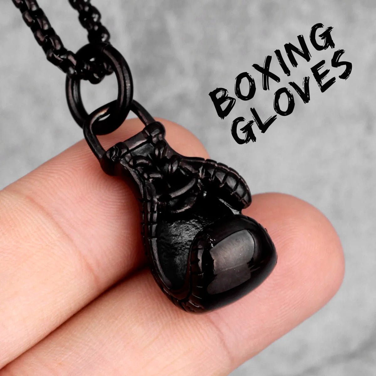 Fitness Gym Bodybuilding Boxing Gloves Stainless Steel Men Necklaces Pendants Chain for Boyfriend Male Jewelry Gift