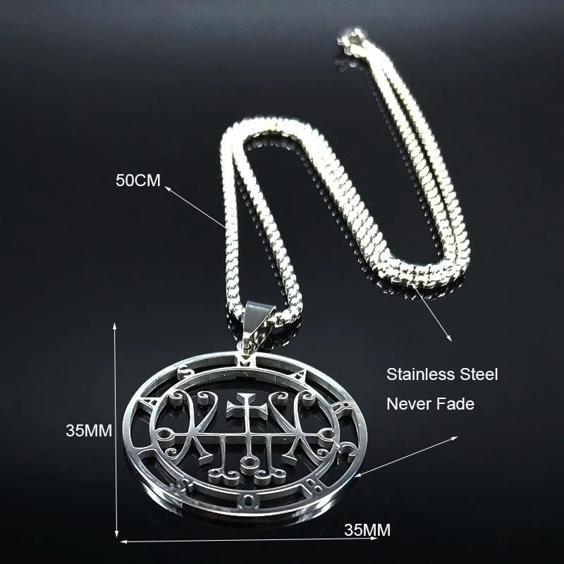 Occult Sigil Silver Pendant Sceal Marchosias Women/men