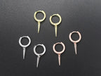 Iced Out Spike Dangle Earrings Stainless Steel