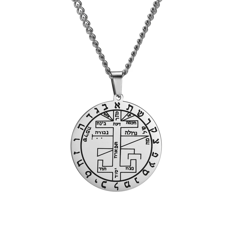 Key of Solomon Pentacle Pendant — Stainless Steel