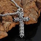 Nordic Viking Cross Amulet Double Sided Necklace — Zinc Alloy