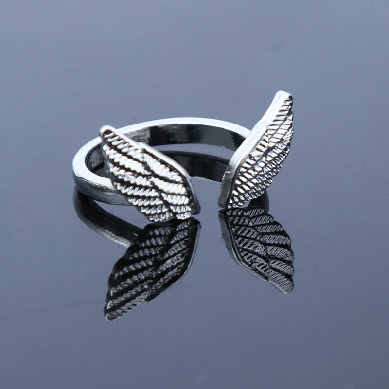 NEW Charm Women Wings Rings Metal Silver Color Romantic Girl Gift Pterodactyl Ring for Party Ladies Fashion Men Jewelry
